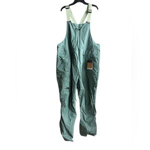 North Face 2X long women’s sage green snow bibs